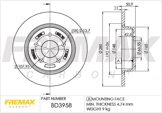 Brake Disc (BD-3958)