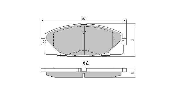Brake Pad Set, disc brake (FBP-1761)