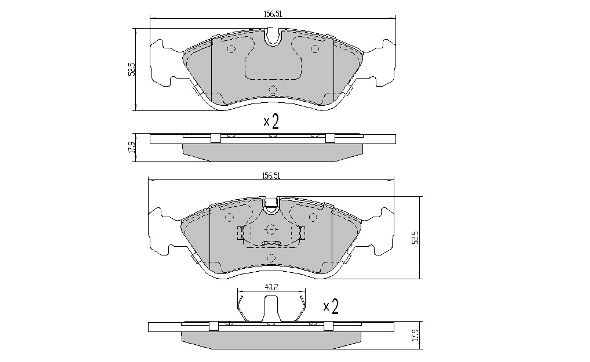 Brake Pad Set, disc brake (FBP-0731)