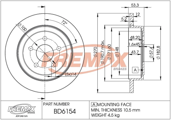 Brake Disc (BD-6154)