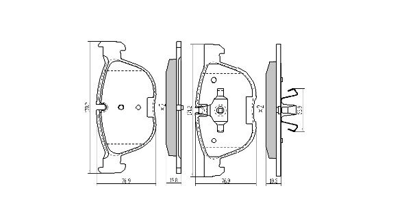 Brake Pad Set, disc brake (FBP-1666)