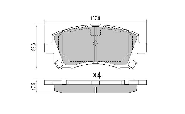 Brake Pad Set, disc brake (FBP-1599)