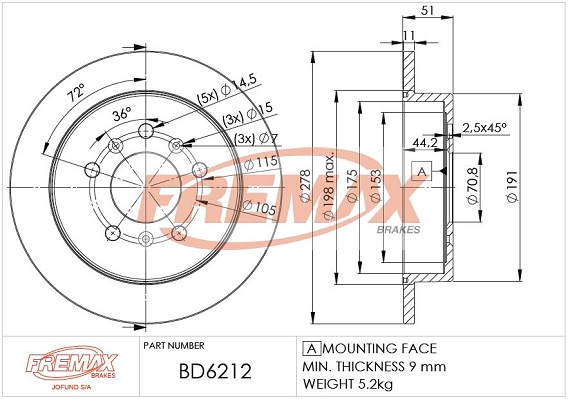 Brake Disc (BD-6212)