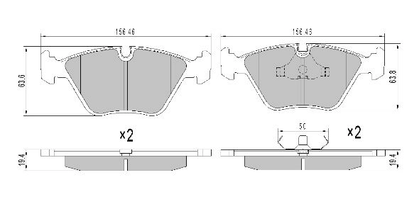 Brake Pad Set, disc brake (FBP-0625)