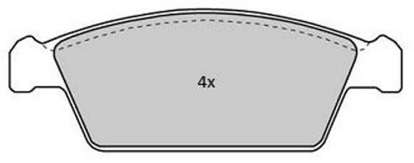 Brake Pad Set, disc brake (FBP-1777)