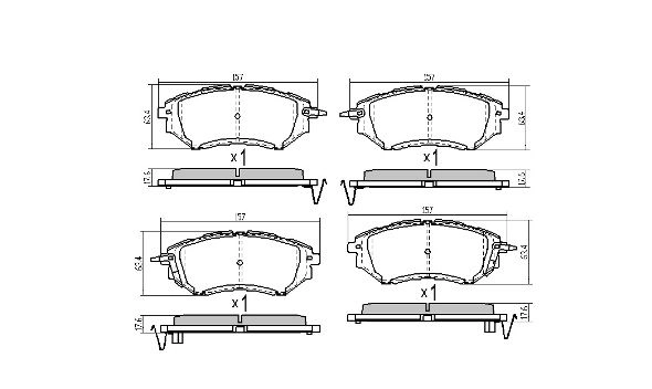 Brake Pad Set, disc brake (FBP-1800)