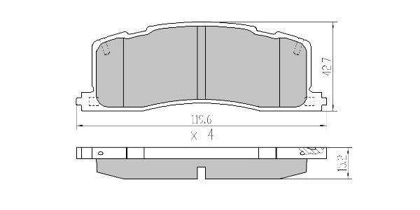 Brake Pad Set, disc brake (FBP-0024)