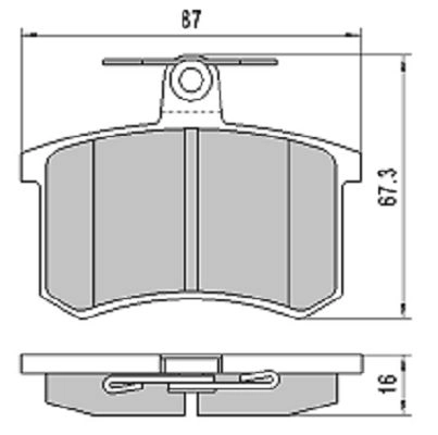 Brake Pad Set, disc brake (FBP-1767)