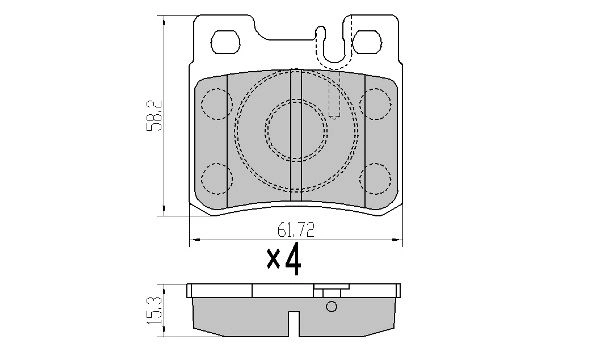 Brake Pad Set, disc brake (FBP-0798)