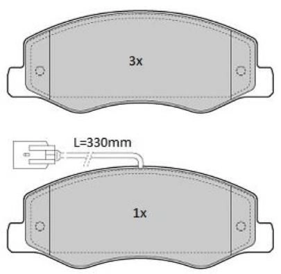 Brake Pad Set, disc brake (FBP-1763)