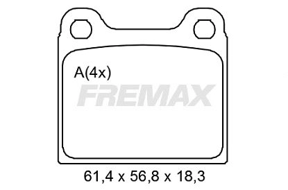 Brake Pad Set, disc brake (FBP-2006)