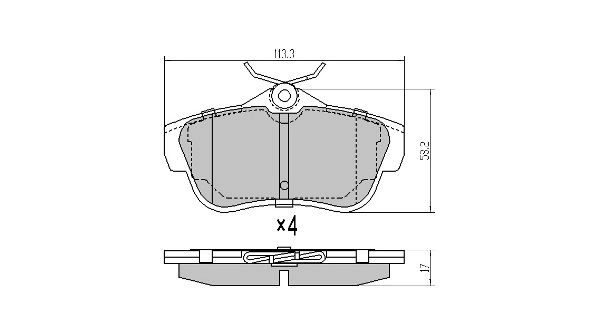 Brake Pad Set, disc brake (FBP-1494)