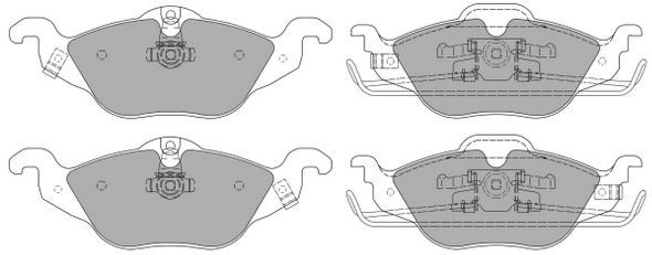Brake Pad Set, disc brake (FBP-1076)