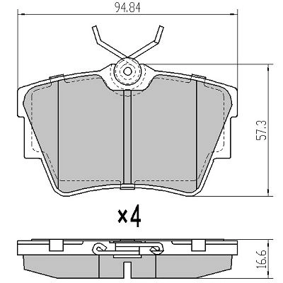 Brake Pad Set, disc brake (FBP-1152)
