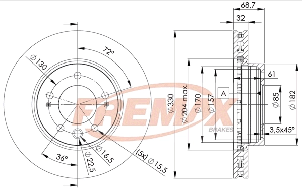 Brake Disc (BD-3327)