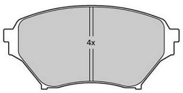 Brake Pad Set, disc brake (FBP-1785)