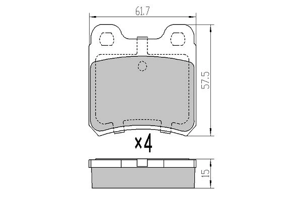 Brake Pad Set, disc brake (FBP-0732)