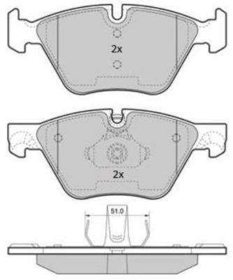 Brake Pad Set, disc brake (FBP-1853)