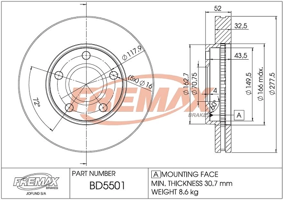 Brake Disc (BD-5501)