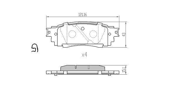 Brake Pad Set, disc brake (FBP-0011)