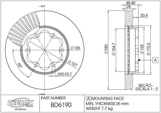 Brake Disc (BD-6190)