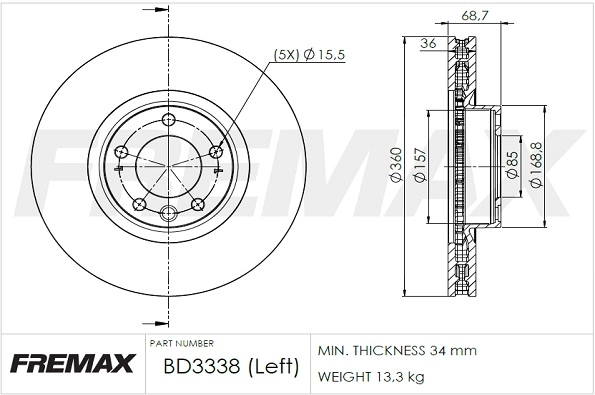 Brake Disc (BD-3338)