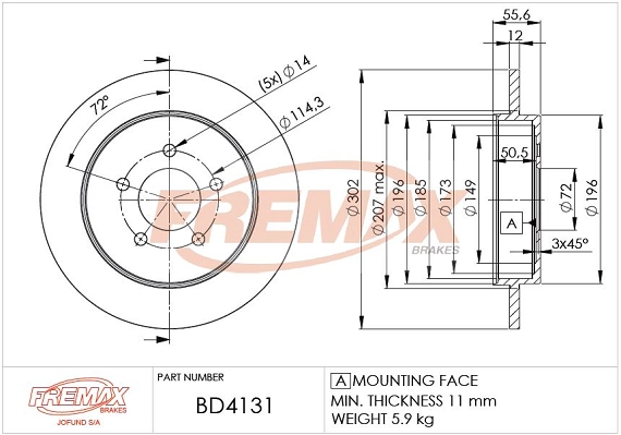 Brake Disc (BD-4131)