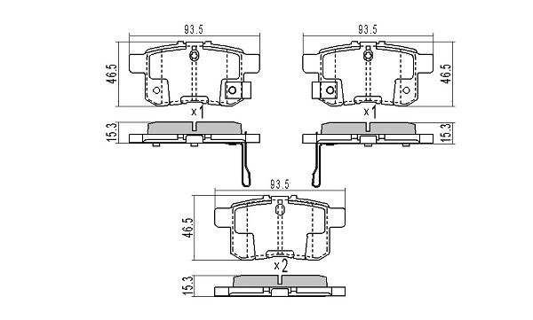 Brake Pad Set, disc brake (FBP-1824)