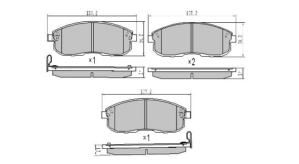 Brake Pad Set, disc brake (FBP-1819)