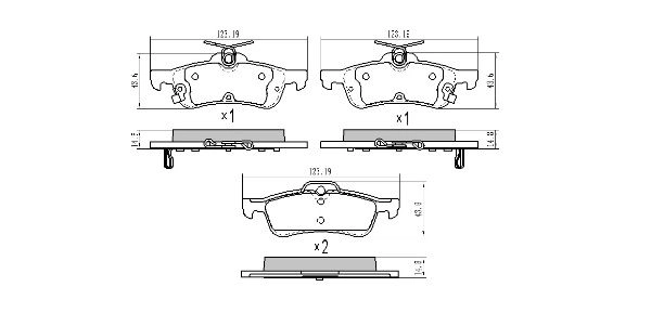 Brake Pad Set, disc brake (FBP-0029)