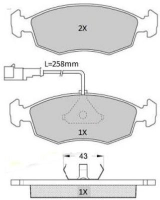 Brake Pad Set, disc brake (FBP-1920)