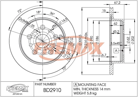 Brake Disc (BD-2910)