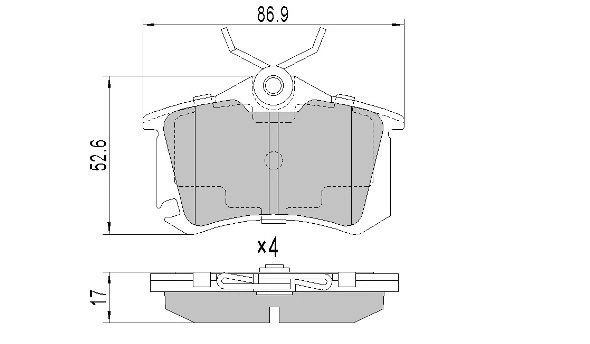 Brake Pad Set, disc brake (FBP-0574)