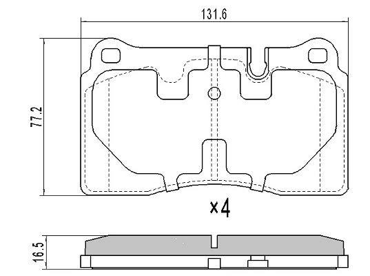 Brake Pad Set, disc brake (FBP-1675)