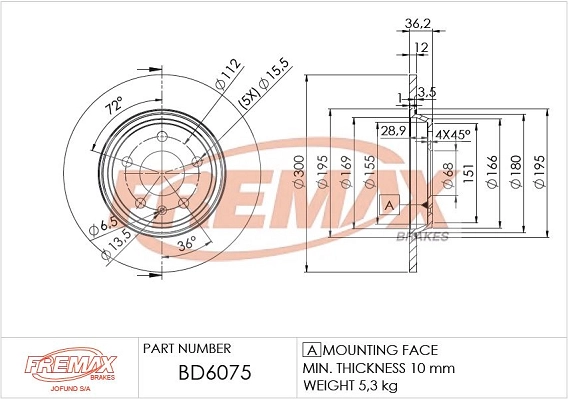 Brake Disc (BD-6075)