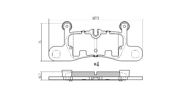 Brake Pad Set, disc brake (FBP-1916)