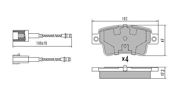 Brake Pad Set, disc brake (FBP-1843)