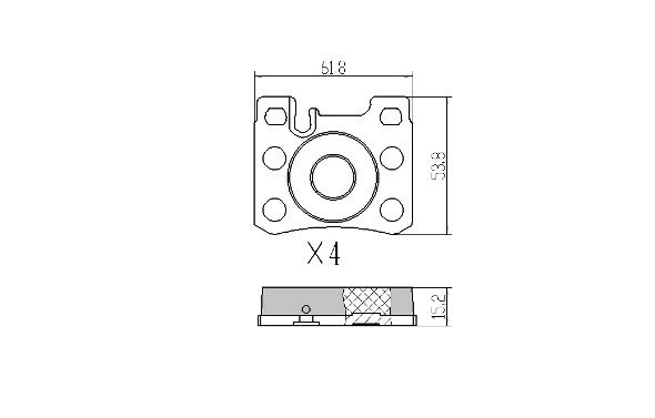 Brake Pad Set, disc brake (FBP-0927)