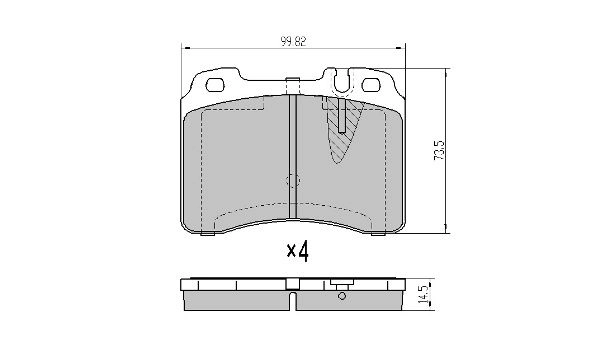 Brake Pad Set, disc brake (FBP-0837)