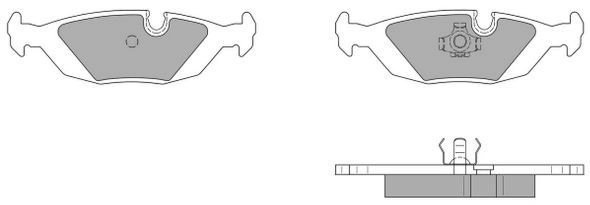 Brake Pad Set, disc brake (FBP-0564)