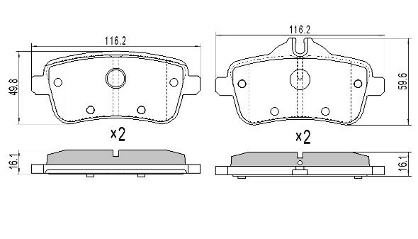 Brake Pad Set, disc brake (FBP-1917)