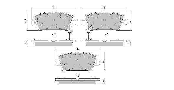 Brake Pad Set, disc brake (FBP-1705)