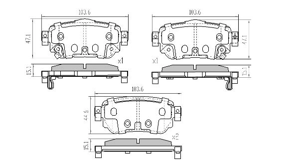 Brake Pad Set, disc brake (FBP-1981)
