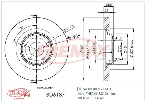 Brake Disc (BD-6187)