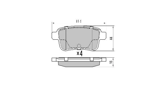 Brake Pad Set, disc brake (FBP-1583)