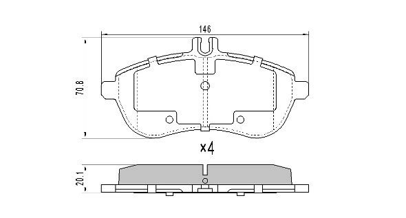 Brake Pad Set, disc brake (FBP-1571)
