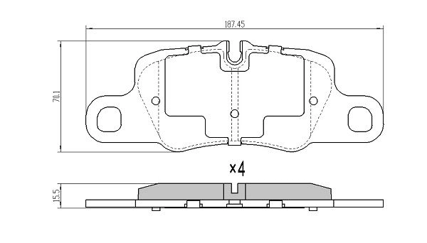 Brake Pad Set, disc brake (FBP-1961)