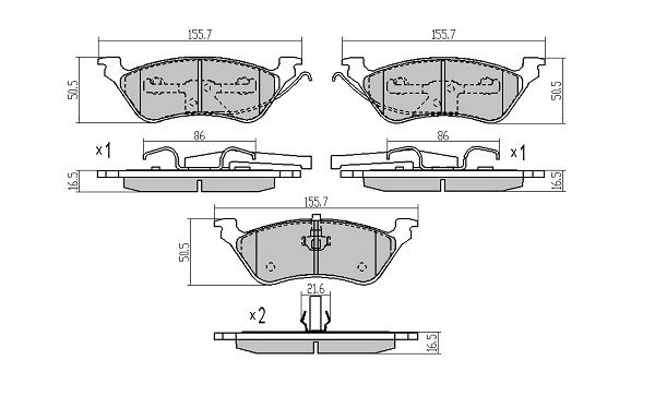 Brake Pad Set, disc brake (FBP-1731)