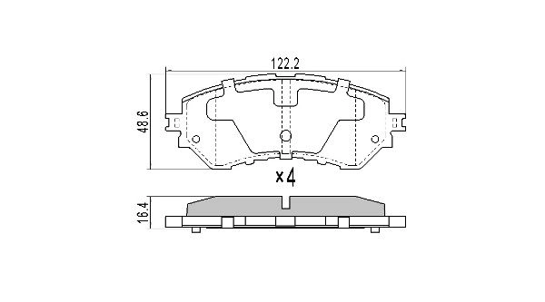 Brake Pad Set, disc brake (FBP-0077)