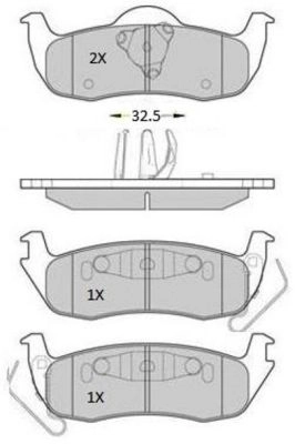Brake Pad Set, disc brake (FBP-1808)